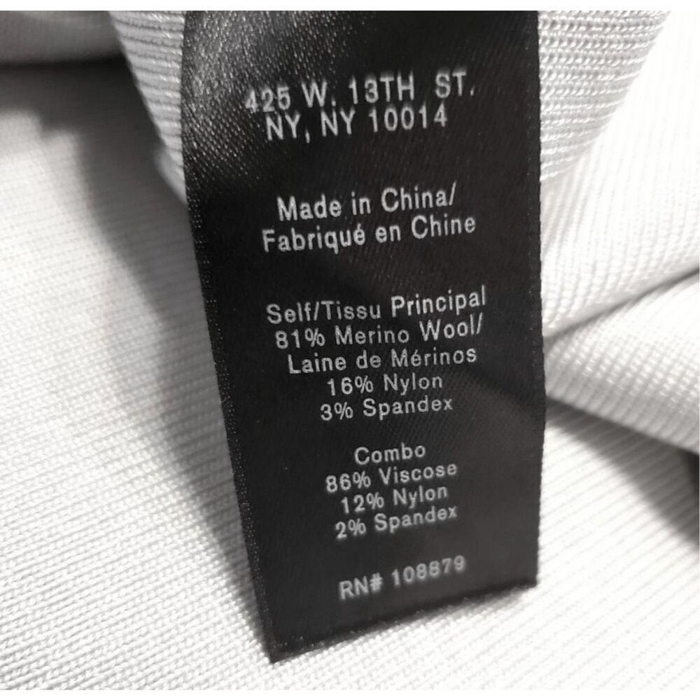 Rag & Bone Cecilee Merino Wool Dress gray black size medium excellent condition - Picture 5 of 5